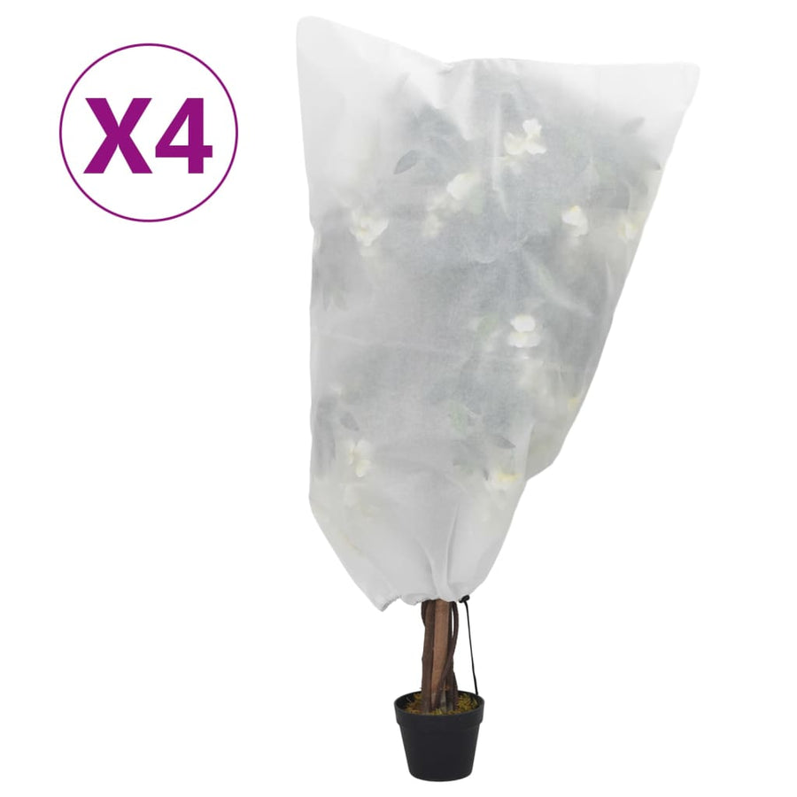 Plantenhoezen Met Trekkoord 4 St 70 G/M² 0,8X1 M