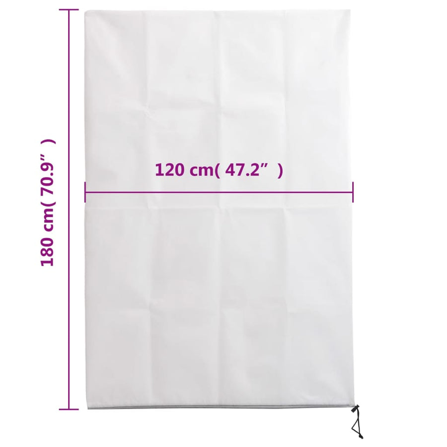 Plantenhoezen met ritssluiting 2 st 70 g/m² 1,2x1,8 m