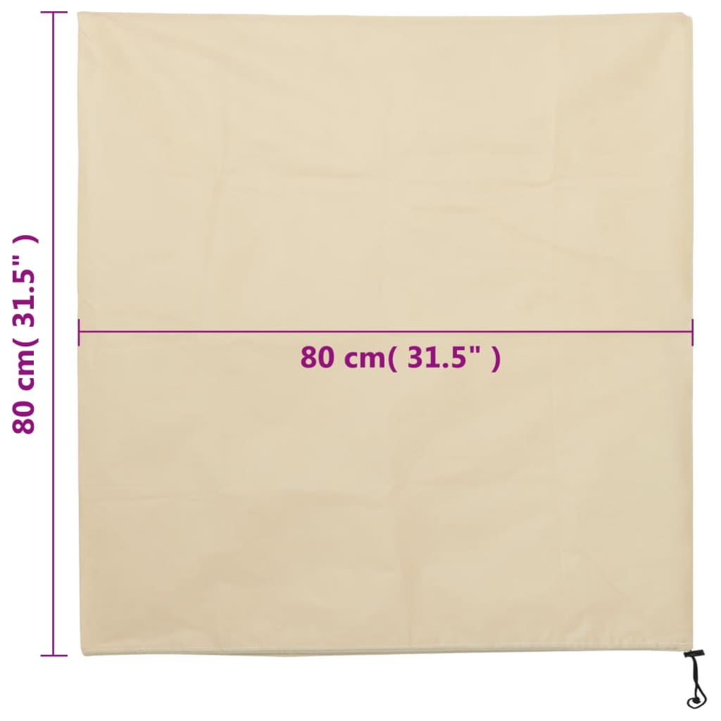 Vlieshoezen Voor Planten Met Trekkoord 4 St 70 G/M² 0,8X0,8 M