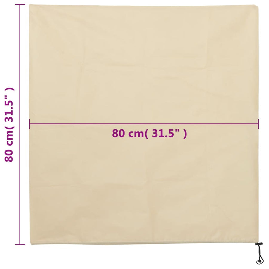 Vlieshoezen Voor Planten Met Trekkoord 4 St 70 G/M² 0,8X0,8 M