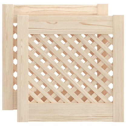 Kastdeuren Met Latwerk 39,5X39,5 Cm Massief Grenenhout 39.5 x 39.5 cm