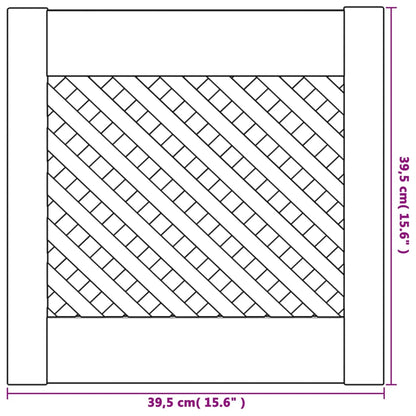 Kastdeuren Met Latwerk 39,5X39,5 Cm Massief Grenenhout 39.5 x 39.5 cm