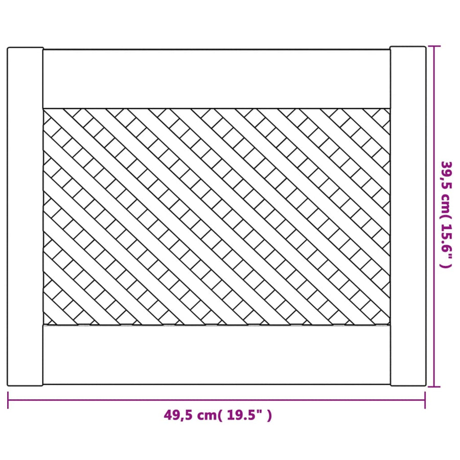 Kastdeuren Met Latwerk 49,5X39,5 Cm Massief Grenenhout 49.5 x 39.5 cm