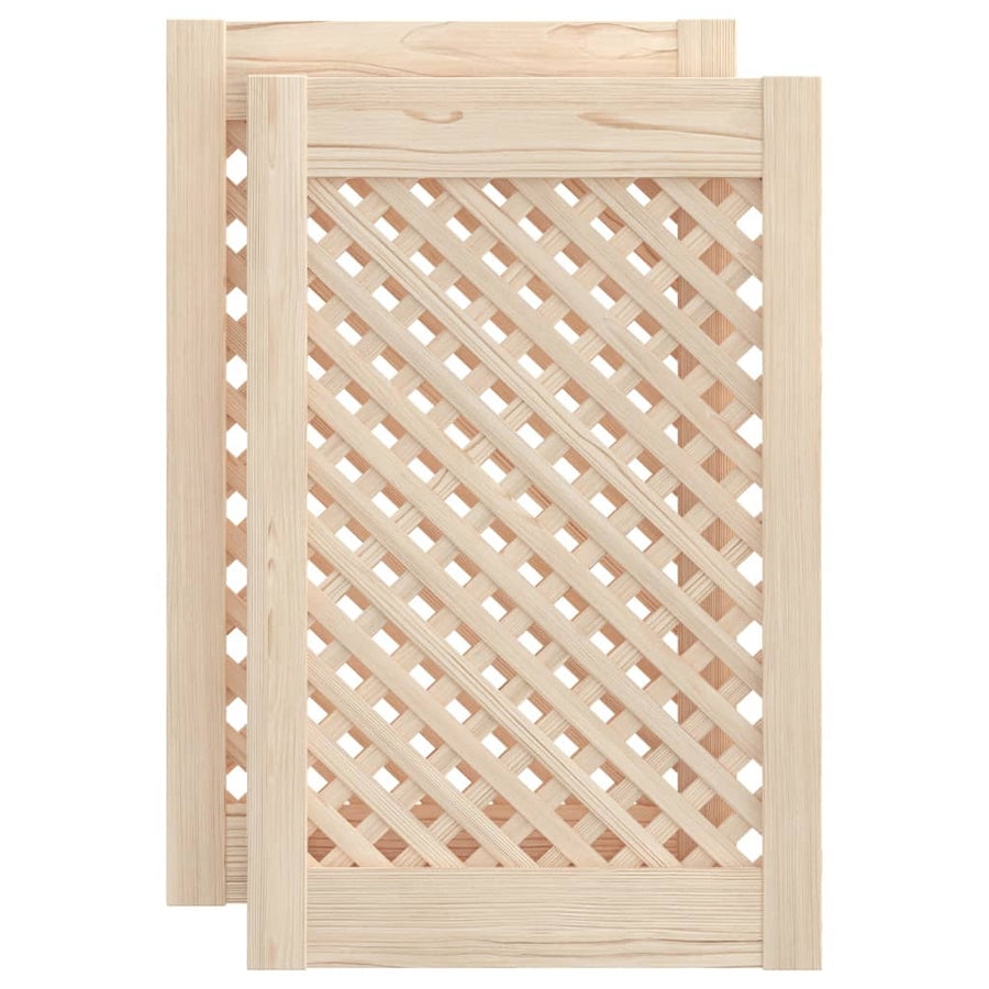 Kastdeuren Met Latwerk 39,5X61,5 Cm Massief Grenenhout 39.5 x 61.5 cm