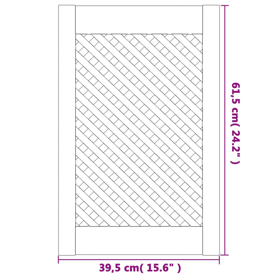 Kastdeuren Met Latwerk 39,5X61,5 Cm Massief Grenenhout 39.5 x 61.5 cm