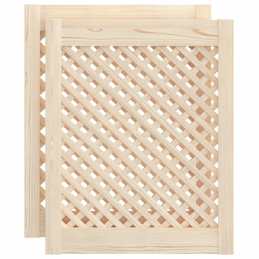 Kastdeuren Met Latwerk 49,5X61,5 Cm Massief Grenenhout 49.5 x 61.5 cm