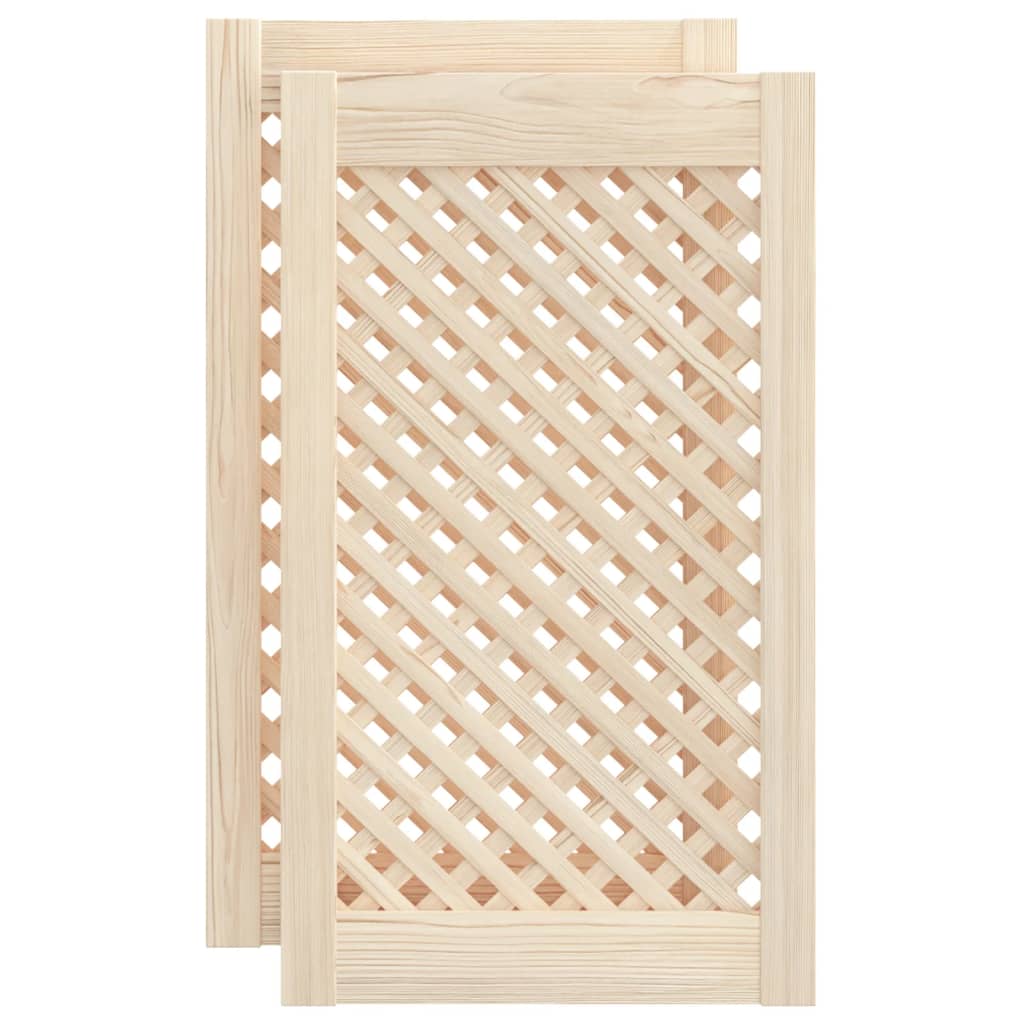 Kastdeuren Met Latwerk 39,5X69 Cm Massief Grenenhout 39.5 x 69 cm