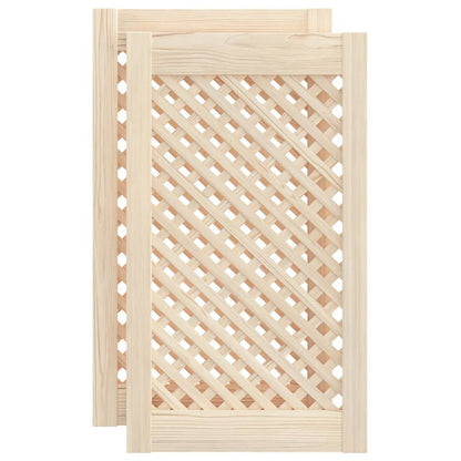 Kastdeuren Met Latwerk 39,5X69 Cm Massief Grenenhout 39.5 x 69 cm