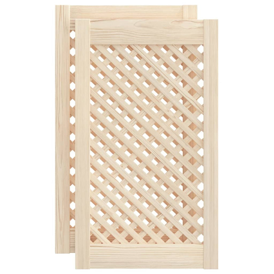 Kastdeuren Met Latwerk 39,5X69 Cm Massief Grenenhout 39.5 x 69 cm