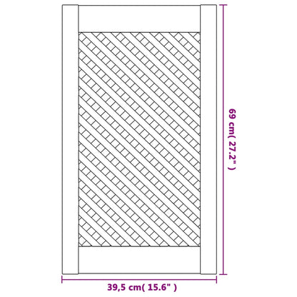 Kastdeuren Met Latwerk 39,5X69 Cm Massief Grenenhout 39.5 x 69 cm