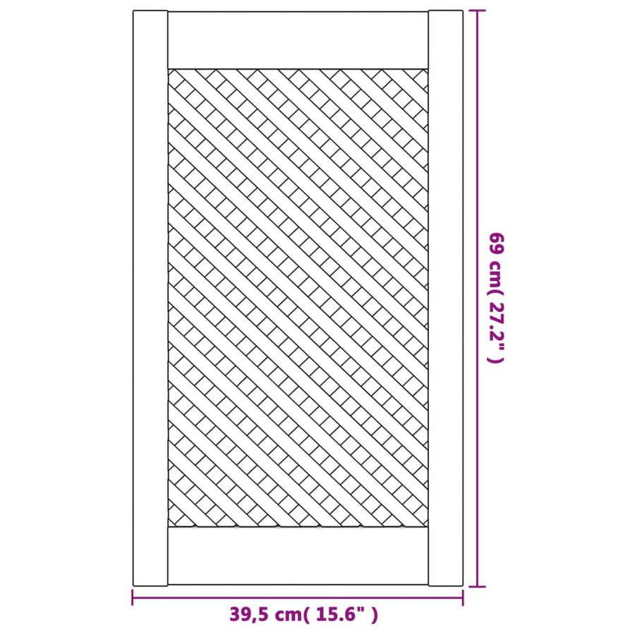 Kastdeuren Met Latwerk 39,5X69 Cm Massief Grenenhout 39.5 x 69 cm