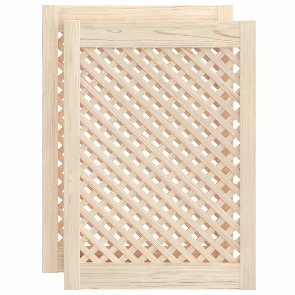 Kastdeuren Met Latwerk 49,5X69 Cm Massief Grenenhout 49.5 x 69 cm