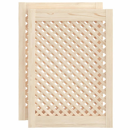 Kastdeuren Met Latwerk 49,5X69 Cm Massief Grenenhout 49.5 x 69 cm