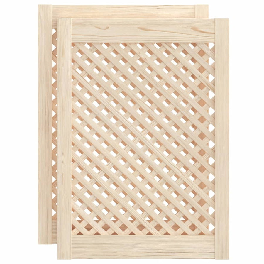 Kastdeuren Met Latwerk 49,5X69 Cm Massief Grenenhout 49.5 x 69 cm