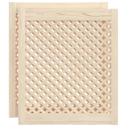 Kastdeuren Met Latwerk 59,5X69 Cm Massief Grenenhout 59.5 x 69 cm