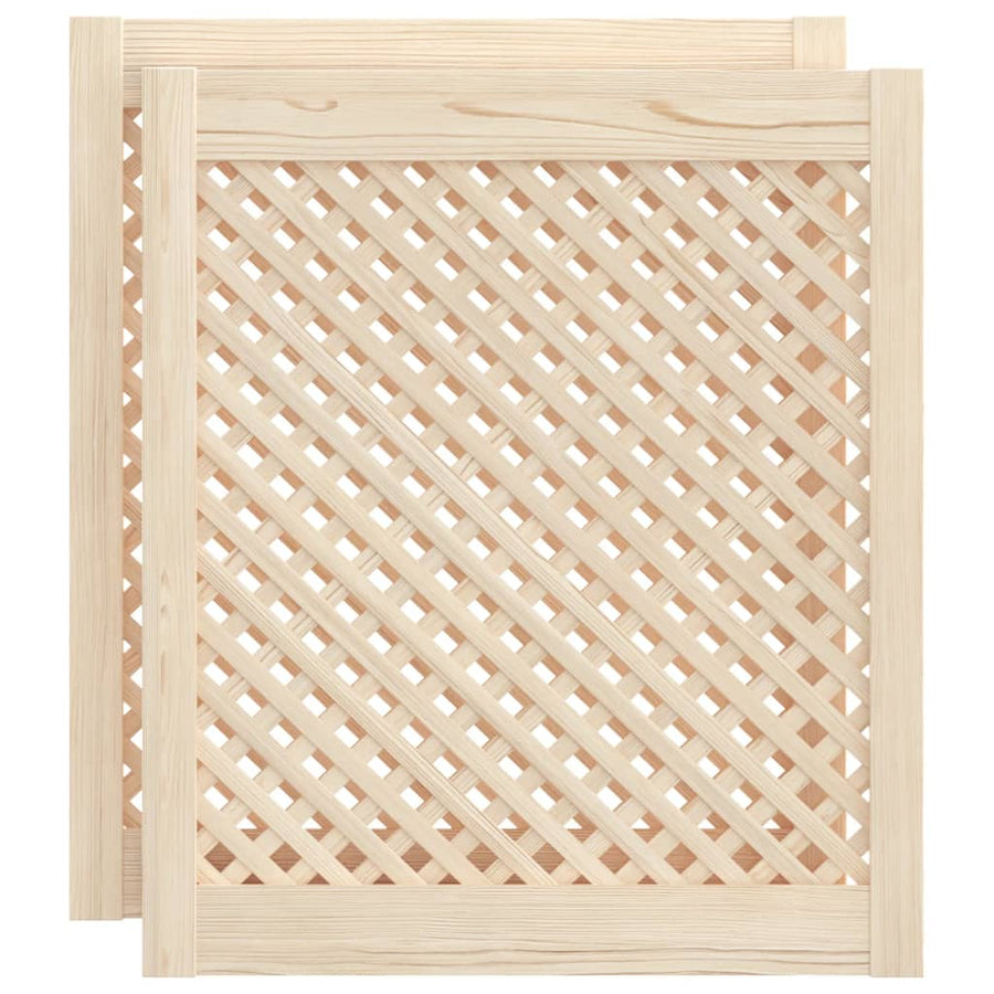 Kastdeuren Met Latwerk 59,5X69 Cm Massief Grenenhout 59.5 x 69 cm