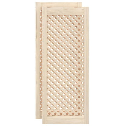 Kastdeuren Met Latwerk 2 St 39,5X99 Cm Massief Grenenhout Gerookt Eiken