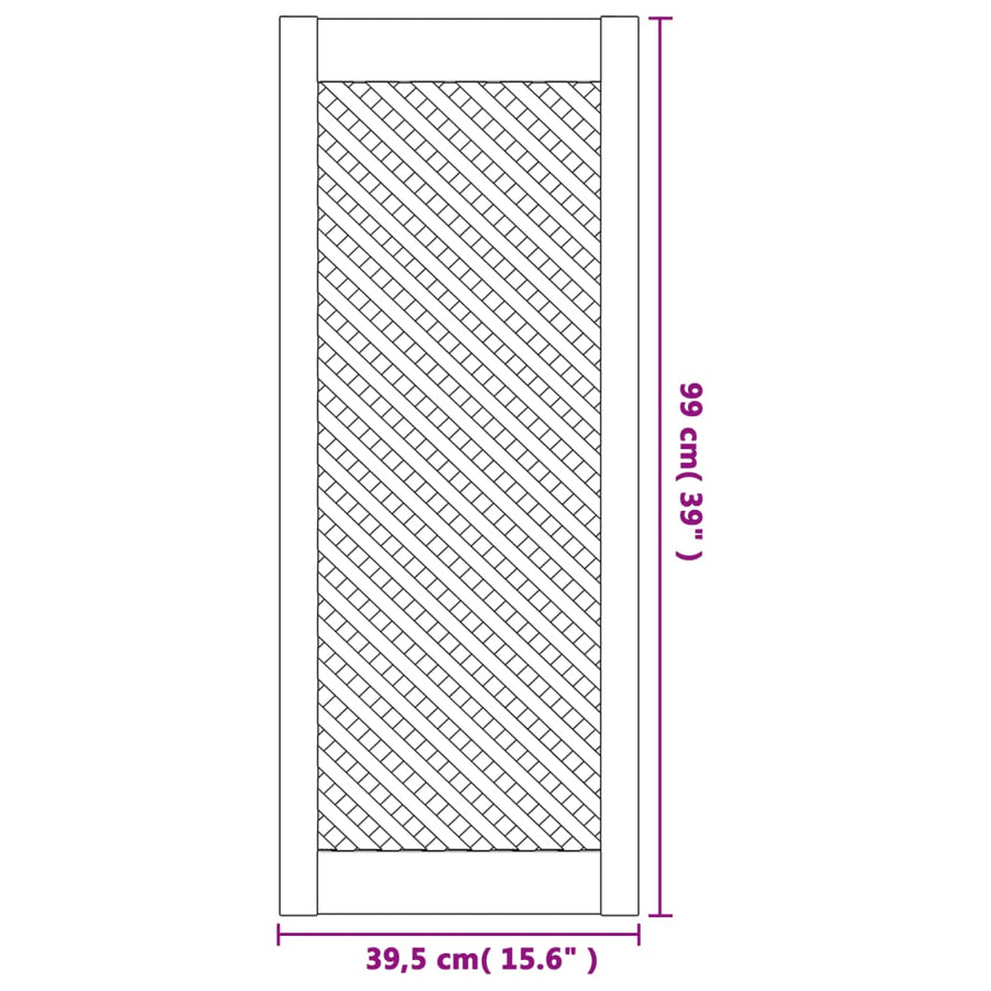 Kastdeuren Met Latwerk 2 St 39,5X99 Cm Massief Grenenhout Gerookt Eiken