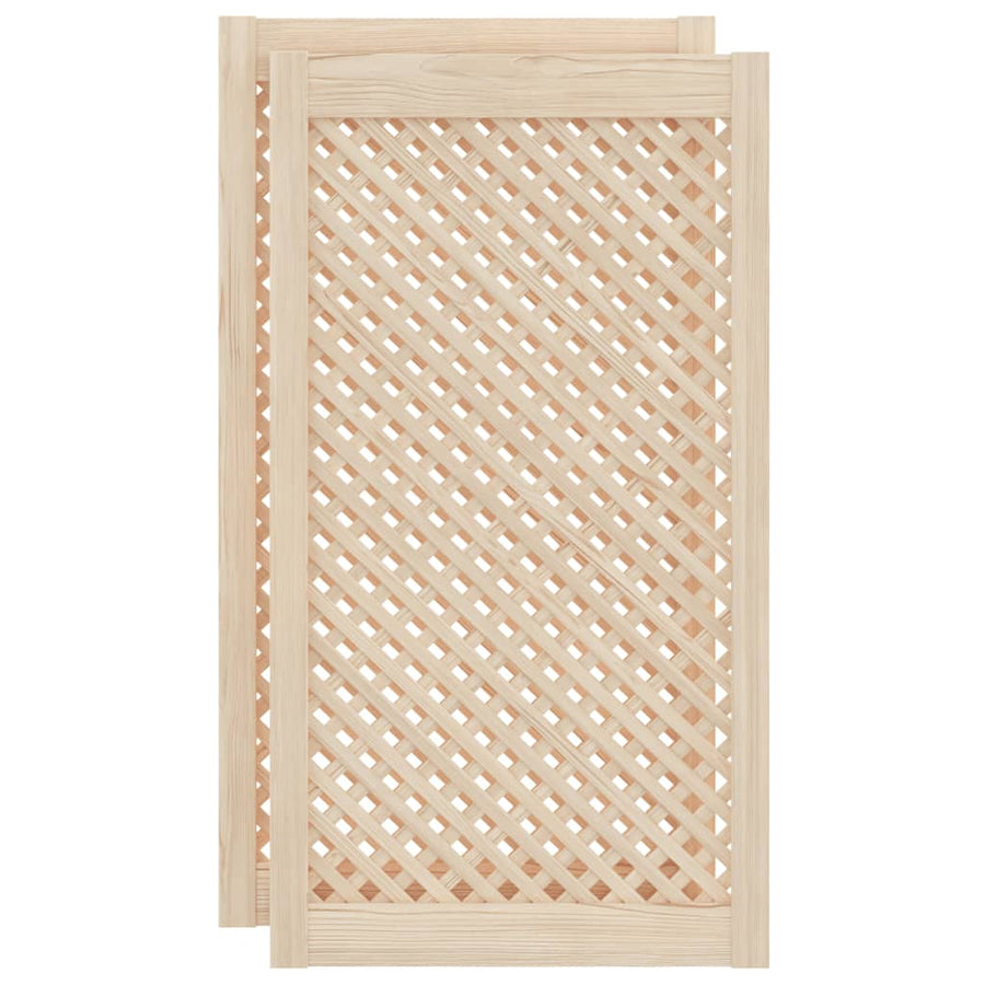 Kastdeuren Met Latwerk 49,5X99 Cm Massief Grenenhout 49.5 x 99 cm
