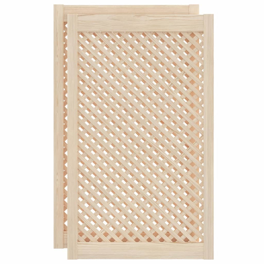 Kastdeuren Met Latwerk 59,5X99 Cm Massief Grenenhout 59.5 x 99 cm