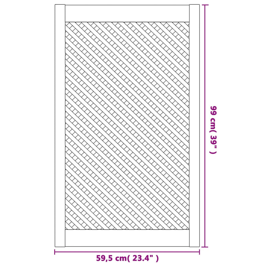 Kastdeuren Met Latwerk 59,5X99 Cm Massief Grenenhout 59.5 x 99 cm
