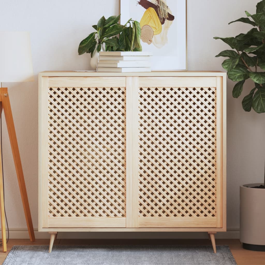 Kastdeuren Met Latwerk 59,5X99 Cm Massief Grenenhout 59.5 x 99 cm