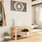 Shoe rack 3-tier 70x27.5x45 cm bamboo