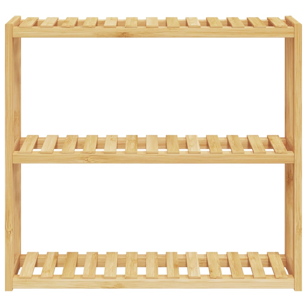 Badkamerrek 3-Laags Wandmontage 60X15X54 Cm Bamboe