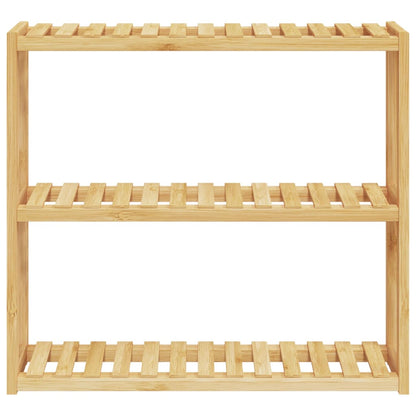 Badkamerrek 3-Laags Wandmontage 60X15X54 Cm Bamboe