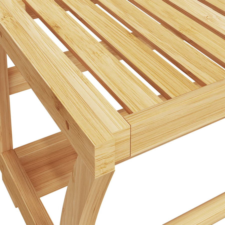 Handdoekenrek wandgemonteerd 60x25x20 cm bamboe