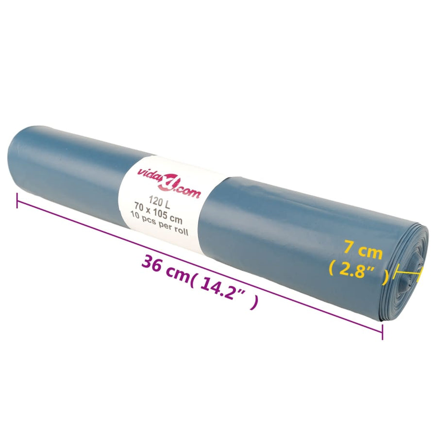 Vuilniszakken 100 St 120 L Blauw