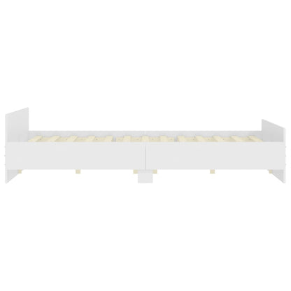 Bedframe Met Hoofd- En Voeteneinde 200 x 200 cm Wit