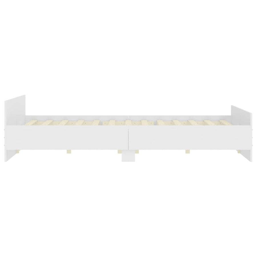 Bedframe Met Hoofd- En Voeteneinde 200 x 200 cm Wit