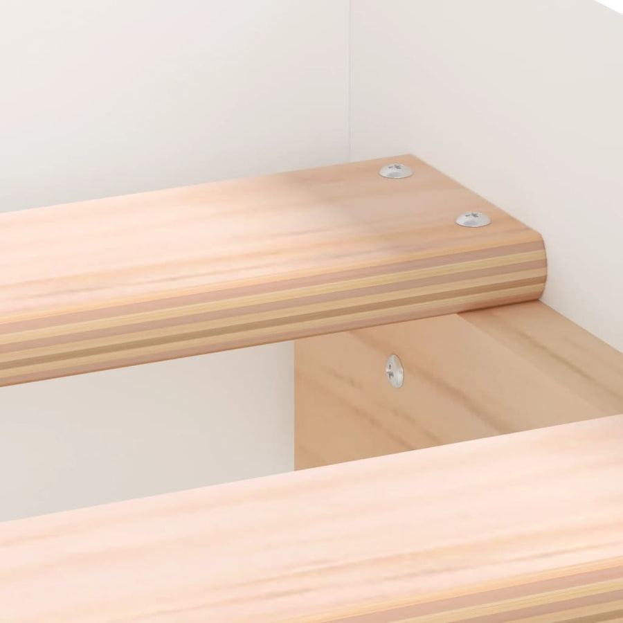 Bedframe Met Hoofd- En Voeteneinde 200 x 200 cm Wit