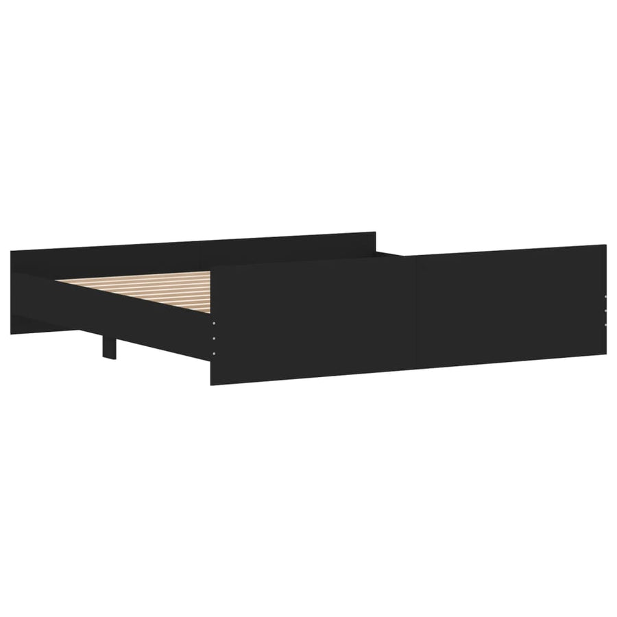 Bedframe Met Hoofd- En Voeteneinde 200 x 200 cm Zwart