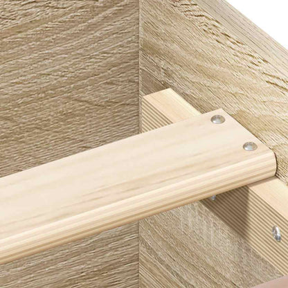 Bedframe Met Hoofd- En Voeteneinde Kleur Sonoma Eiken 200 x 200 cm