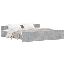 Bedframe Met Hoofd- En Voeteneinde 200 x 200 cm Betongrijs