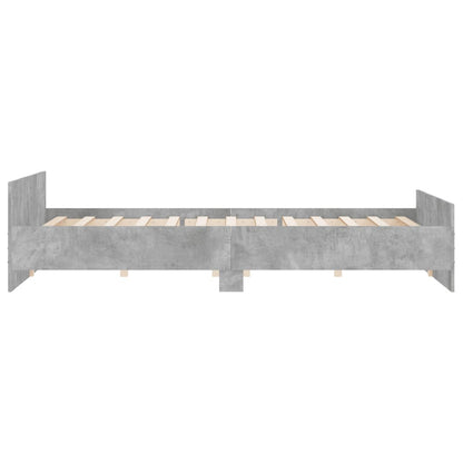 Bedframe Met Hoofd- En Voeteneinde 200 x 200 cm Betongrijs