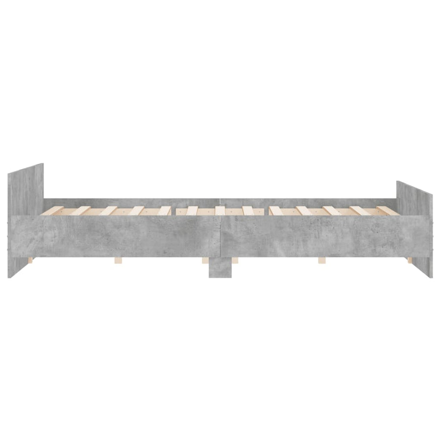 Bedframe Met Hoofd- En Voeteneinde 200 x 200 cm Betongrijs