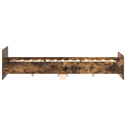 Bedframe Met Hoofd- En Voeteneinde Gerookt Eiken 200 x 200 cm