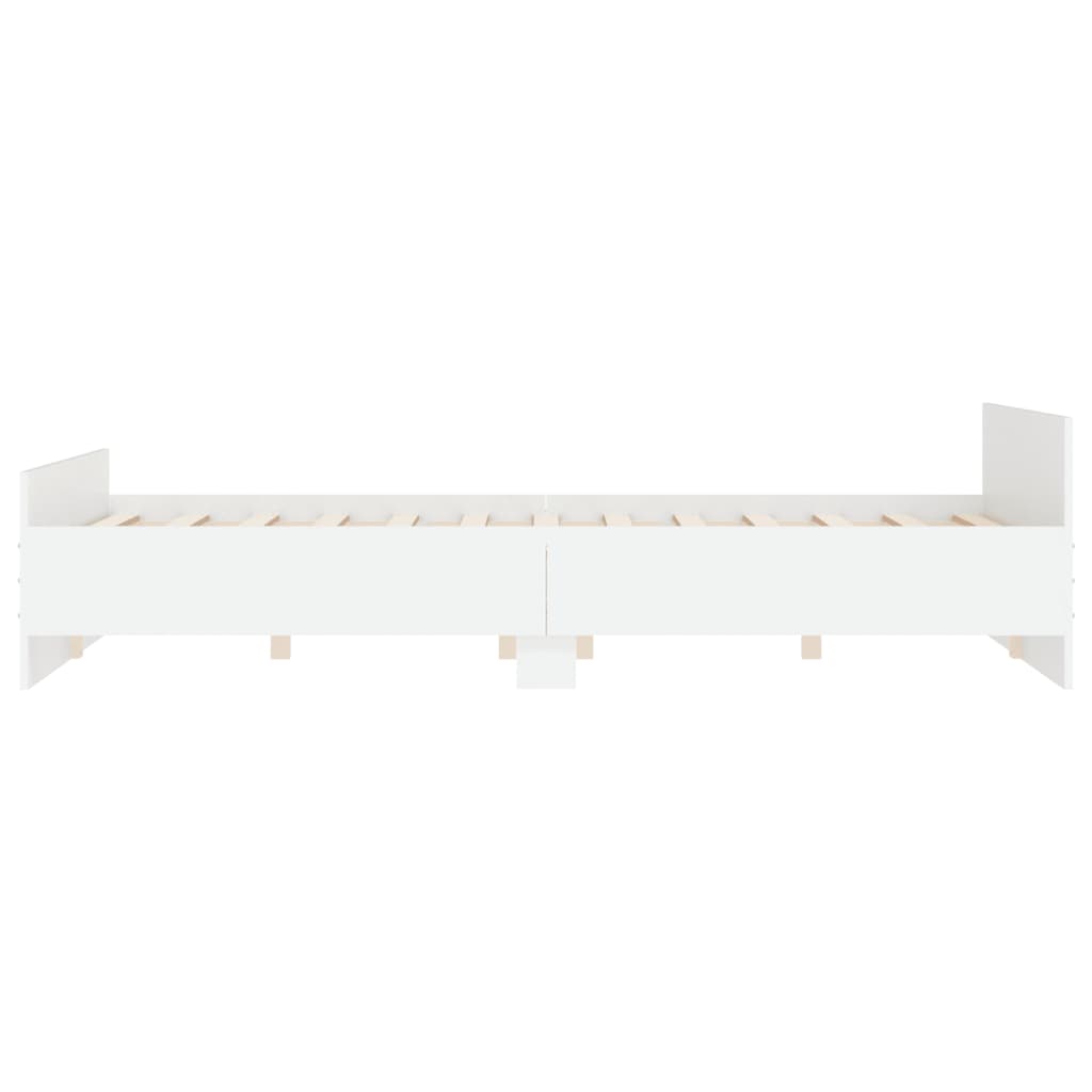 Bedframe Met Hoofd- En Voeteneinde 120 x 200 cm Wit
