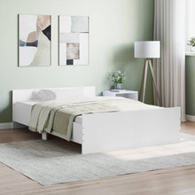 Bedframe Met Hoofd- En Voeteneinde 120 x 200 cm Wit