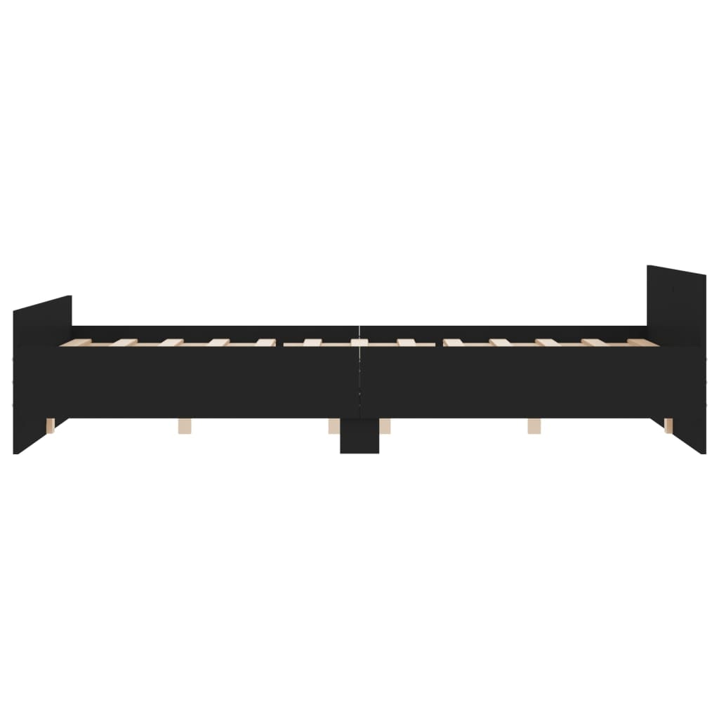 Bedframe Met Hoofd- En Voeteneinde 120 x 200 cm Zwart