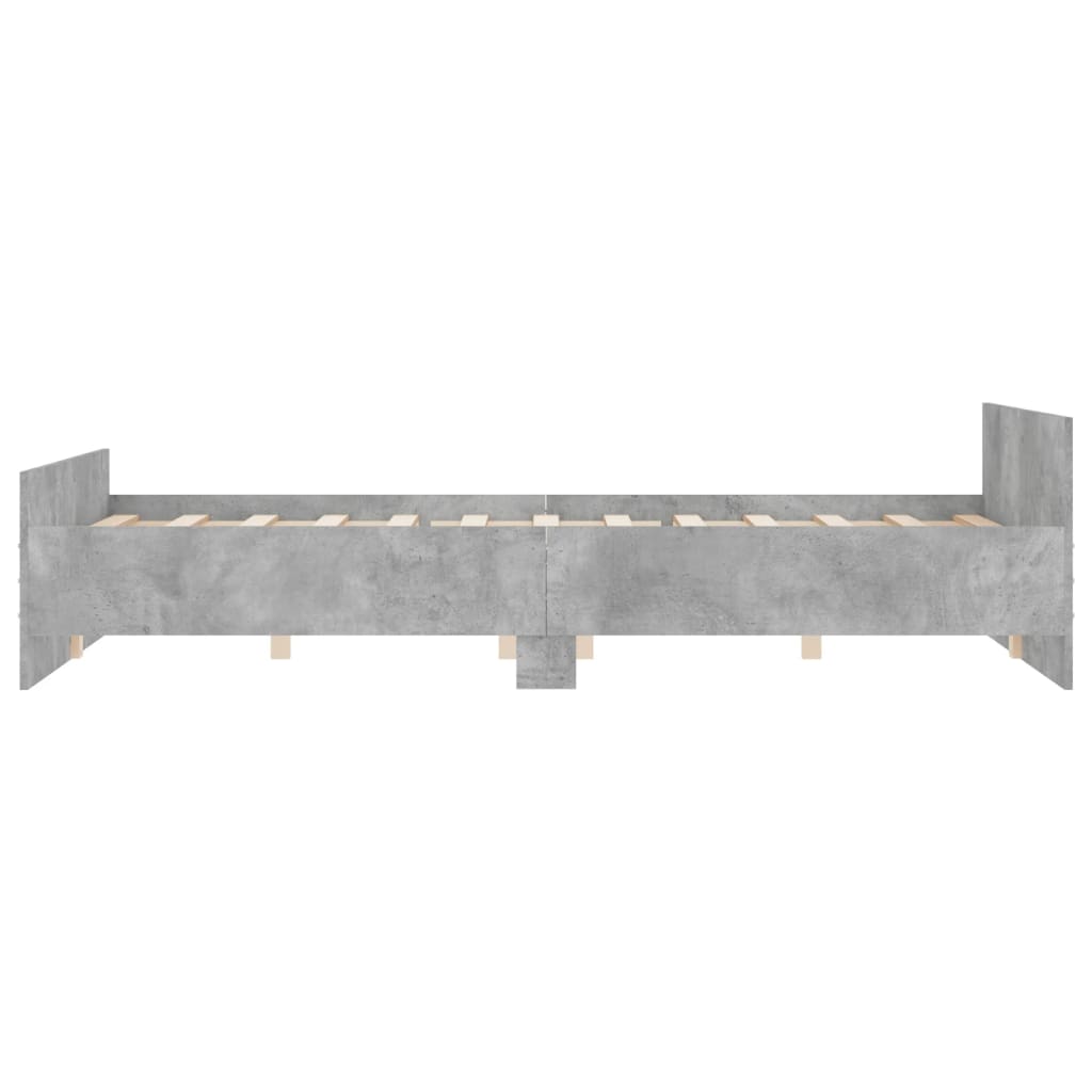 Bedframe Met Hoofd- En Voeteneinde 120 x 200 cm Betongrijs