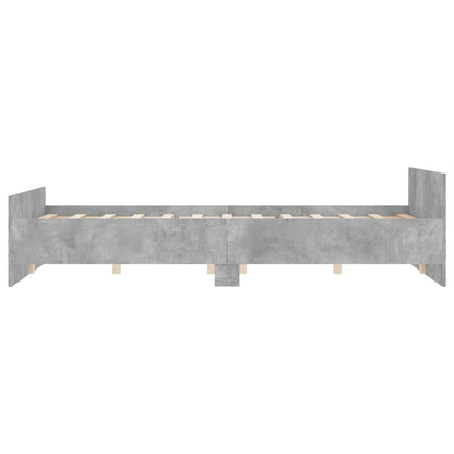Bedframe Met Hoofd- En Voeteneinde 120 x 200 cm Betongrijs