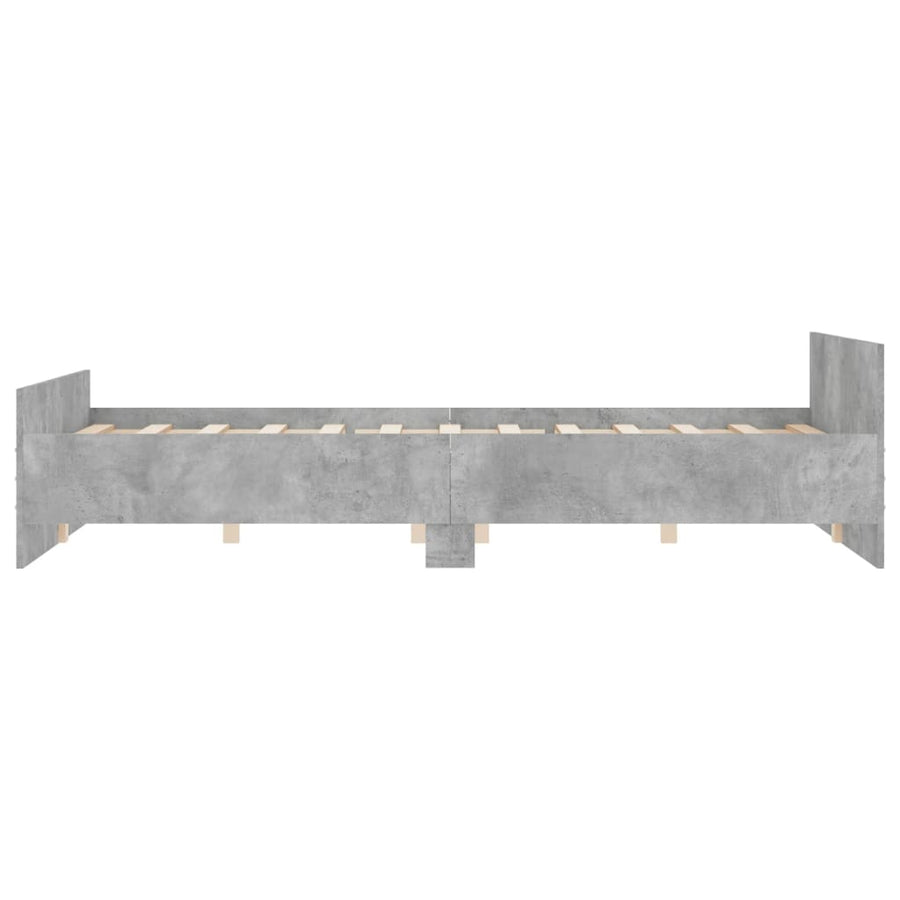 Bedframe Met Hoofd- En Voeteneinde 120 x 200 cm Betongrijs