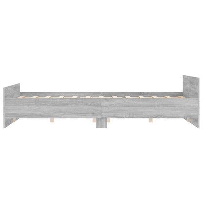 Bedframe Met Hoofd- En Voeteneinde 120 x 200 cm Grijs sonoma