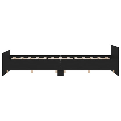 Bedframe Met Hoofd- En Voeteneinde 140 x 200 cm Zwart