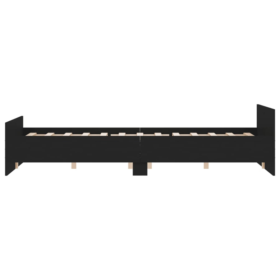 Bedframe Met Hoofd- En Voeteneinde 140 x 200 cm Zwart