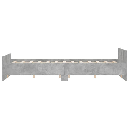 Bedframe Met Hoofd- En Voeteneinde 140 x 200 cm Betongrijs